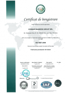 Certificate URS Romania - ISO 9001, ISO 14001, OHSAS 18001 - CONMAR BUSINESS GROUP SRL_001